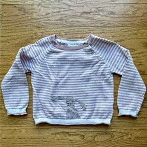 The Little White Company bunny sweater in 12-18 months
